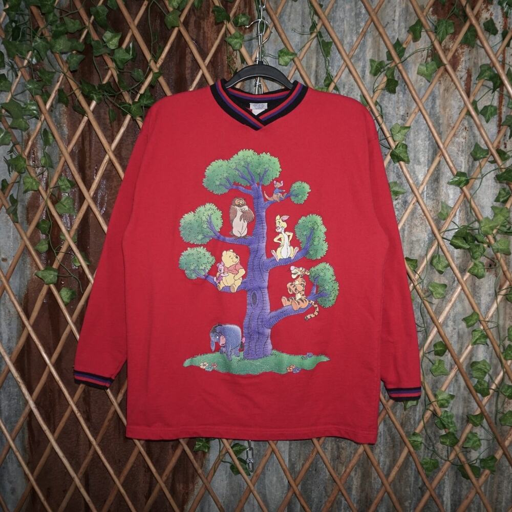 L - Vintage Y2K Disneyland Sweatshirts winnie pooh 100 acre